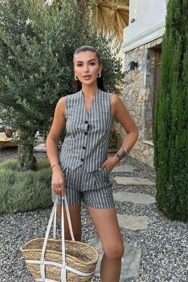 Carla Işıltılı Yelek Şort Takım 9821 resmi